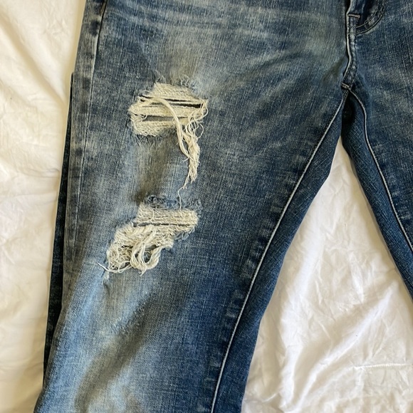 American Eagle Destroyed Slim Taper Jeans Size 29/34 - Picture 7 of 8